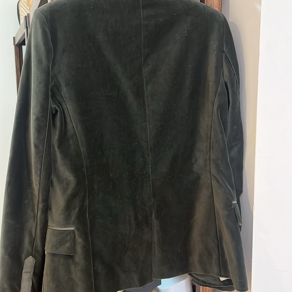 Zadig and voltaire Volver dark green/olive velvet blazer - Picture 8 of 10